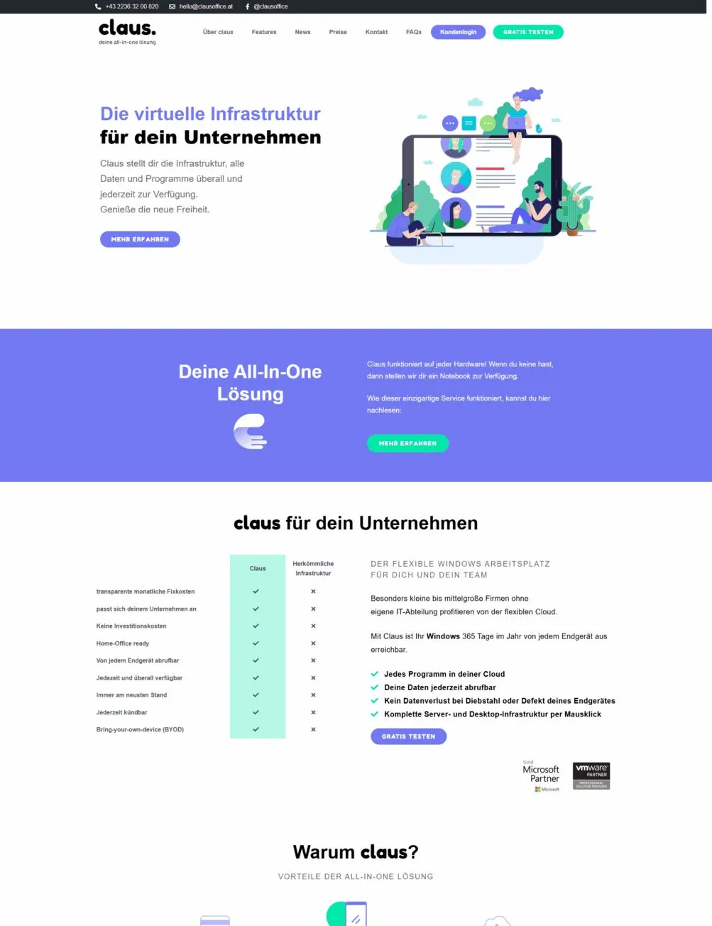 Website von Claus Office