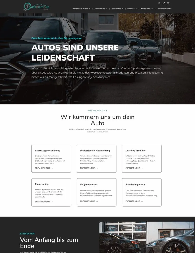 Website von Jo Car Solutions