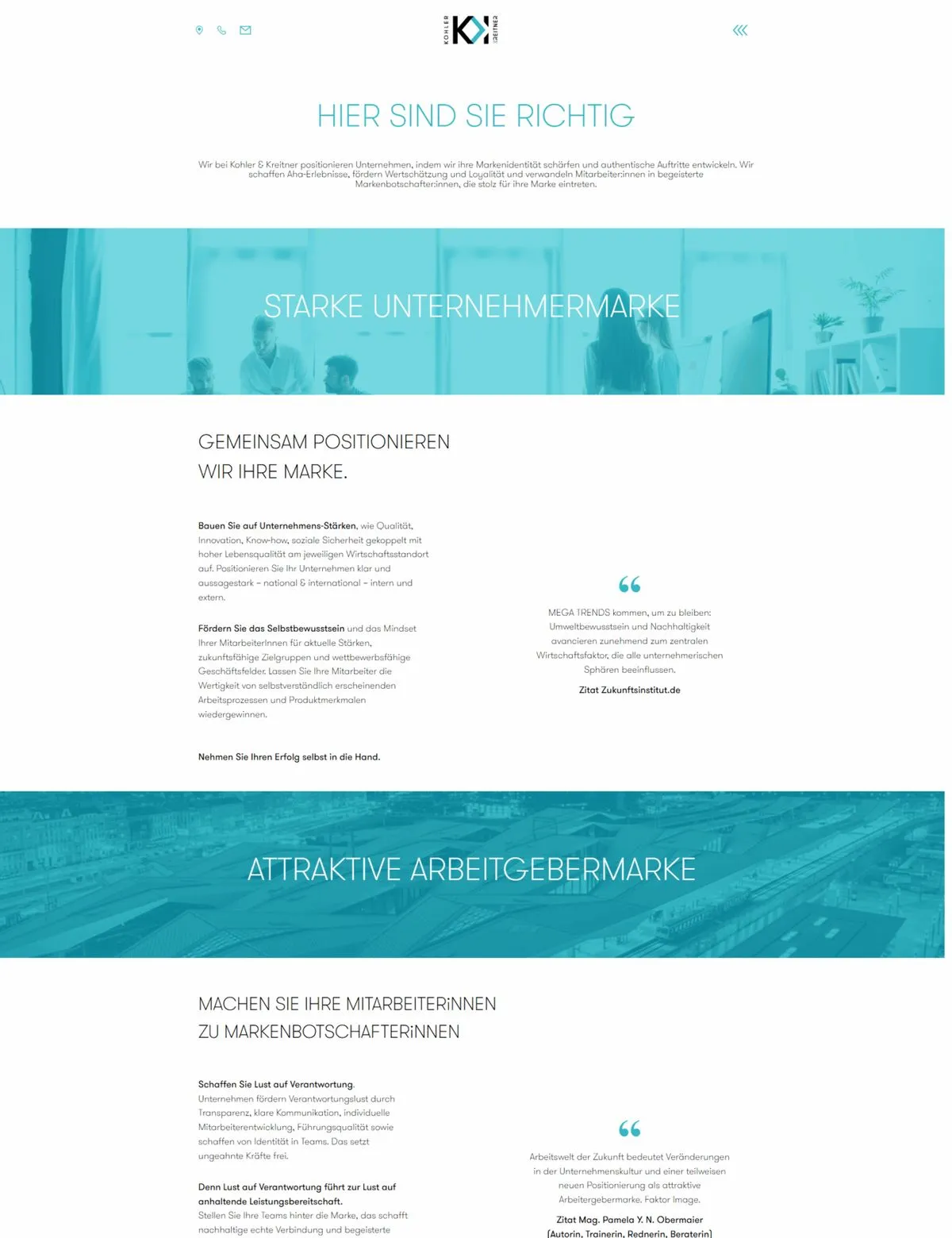 Website von Kohler & Kreitner
