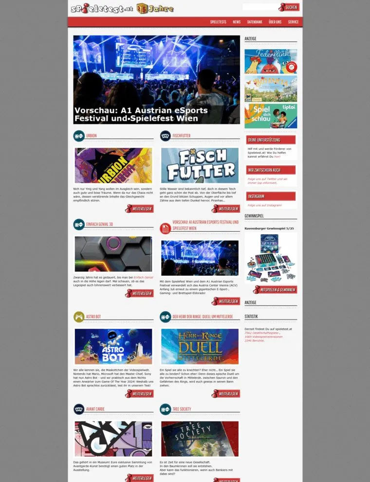 Website von Spieletest.at