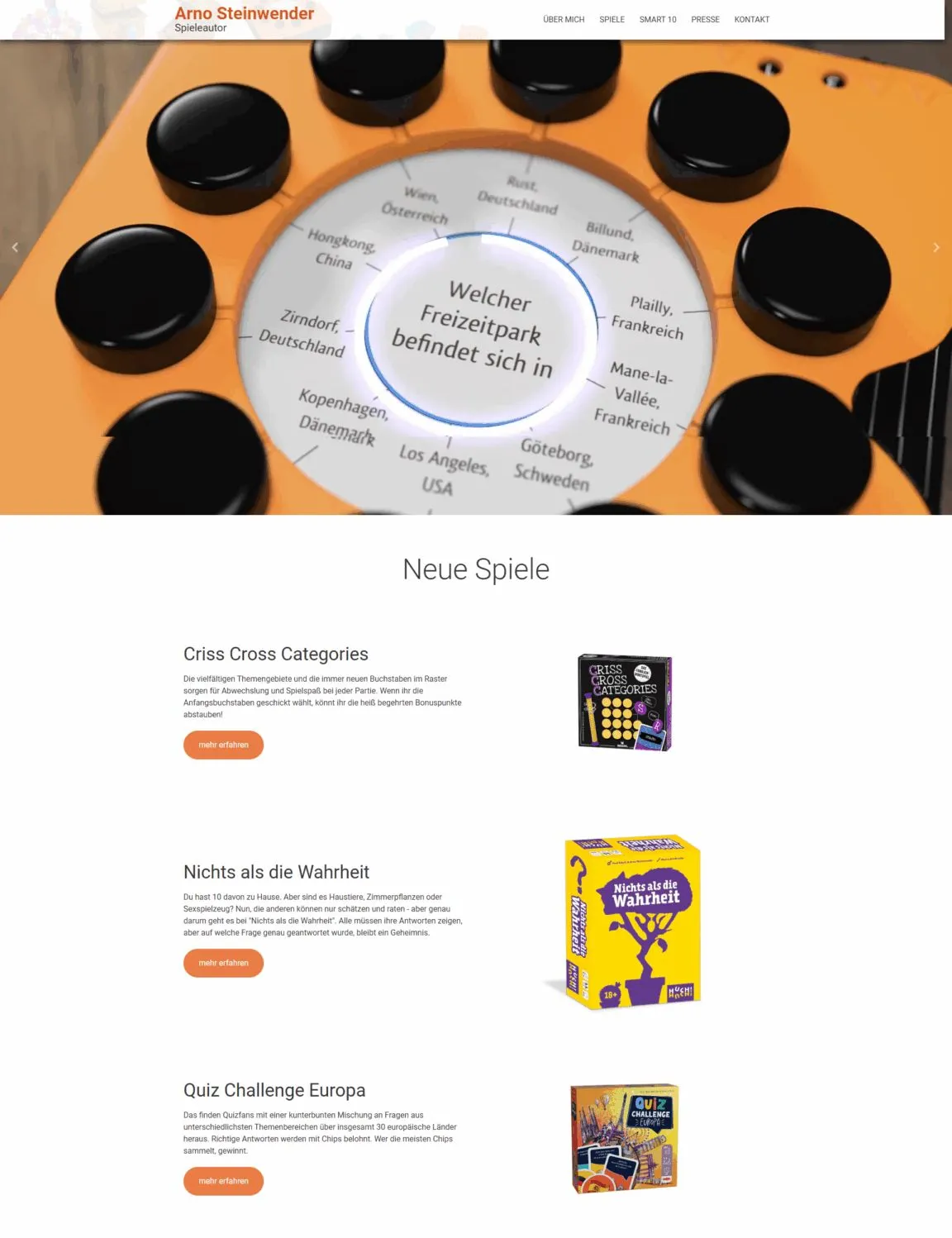 Website von Arno Steinwender